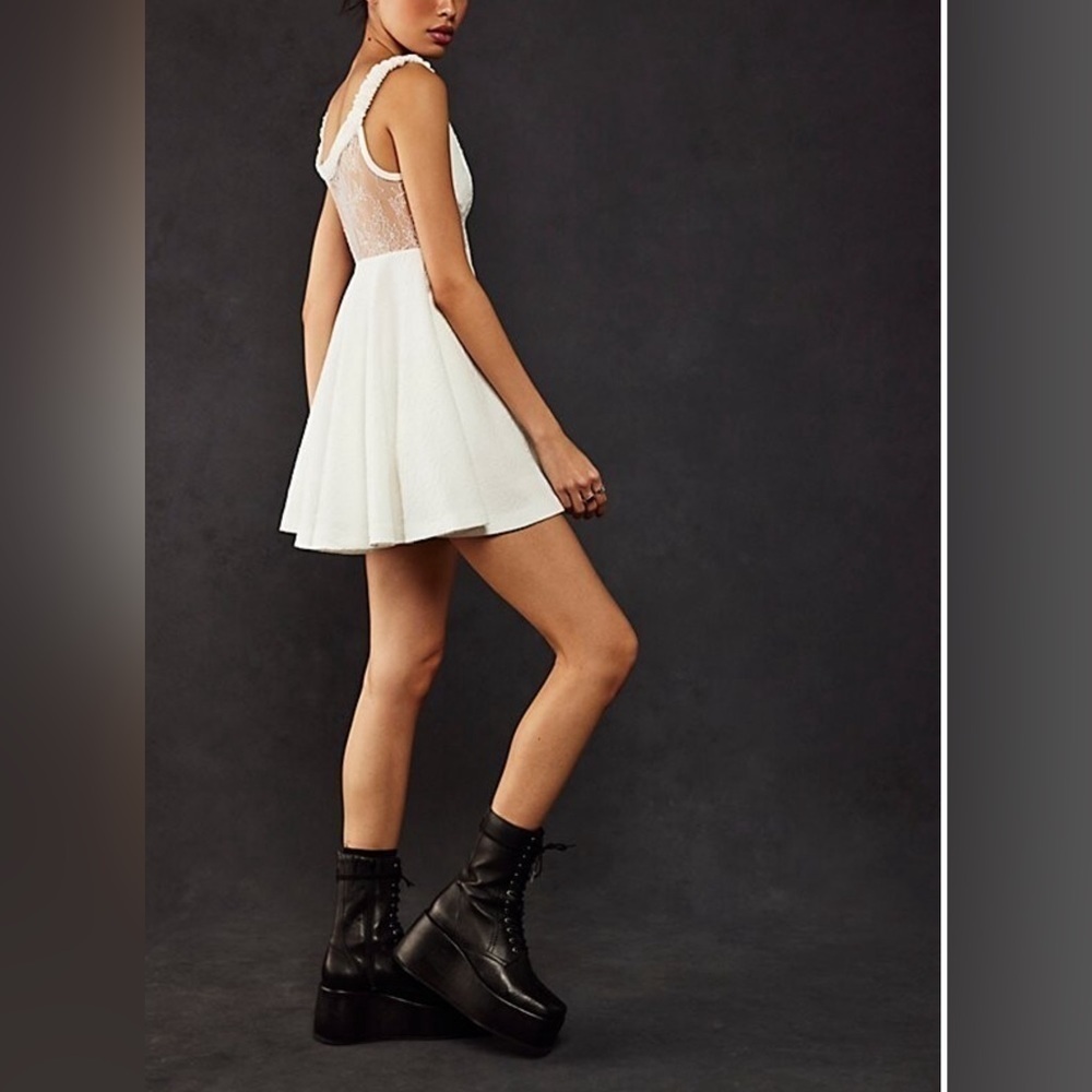 Free People, Brooklyn Mini Dress, XS, White, NWOT - Picture 5 of 12